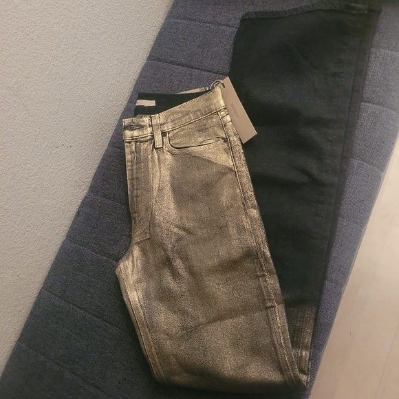 HUDSON BARBARA Jeans Ombre Foil Blue Shine Wash High Rise Bootcut Flare NWT  27 - Picture 1 of 10